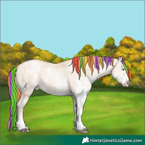 Horse Color:Painted White Spotted Amber Champagne Pearl Dun 