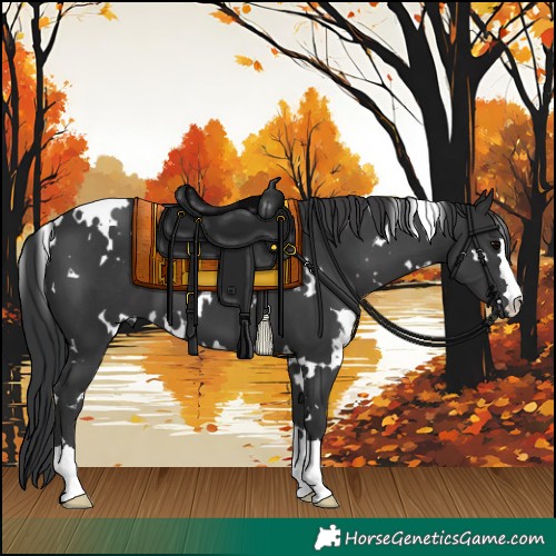 Horse Color:White Spotted Black 