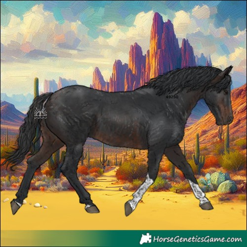 Horse Color:Brown Tobiano 
