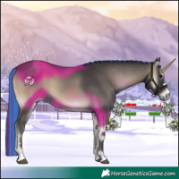 Horse Color:Painted Smoky Blue Onyx 