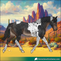 Horse Color:Brown Tobiano Rabicano