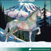 Horse Color:Nacre Watercolor Silver Brown Onyx Tobiano 