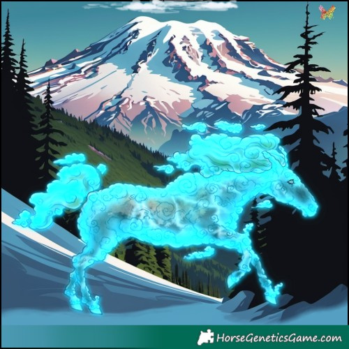 Horse Color:Void Thunderstruck Watercolor White Spotted Brown Onyx Splash Tobiano 