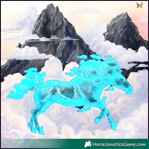 Horse Color:Void Thunderstruck Watercolor White Spotted Liver Red Onyx Splash