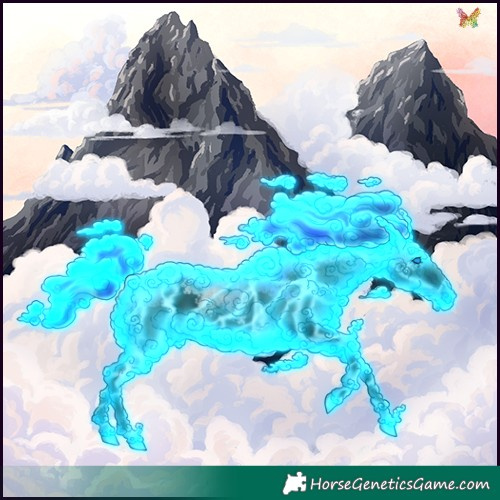 Horse Color:Void Thunderstruck Watercolor White Spotted Brown Onyx Splash 