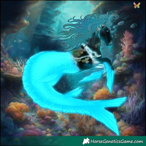 Horse Color:Void Nacre Thunderstruck White Spotted Blue Onyx Splash Tobiano