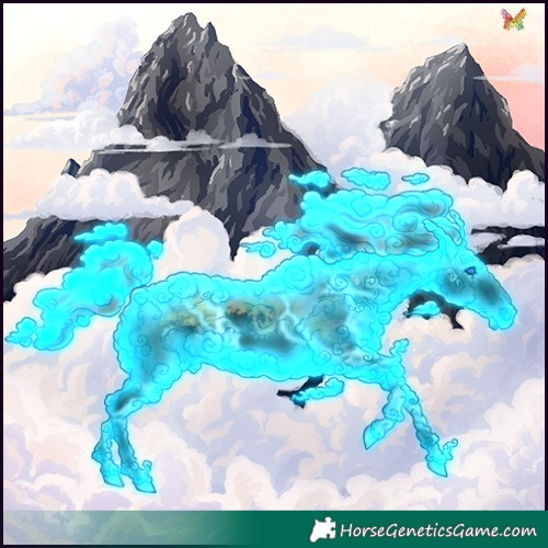 Horse Color:Void Nacre Thunderstruck White Spotted Liver Red Onyx Splash Tobiano 