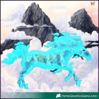 Horse Color:Void Thunderstruck Watercolor White Spotted Brown Onyx Splash 