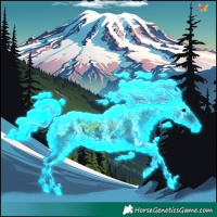 Horse Color:Void Thunderstruck Watercolor White Spotted Brown Onyx Splash 