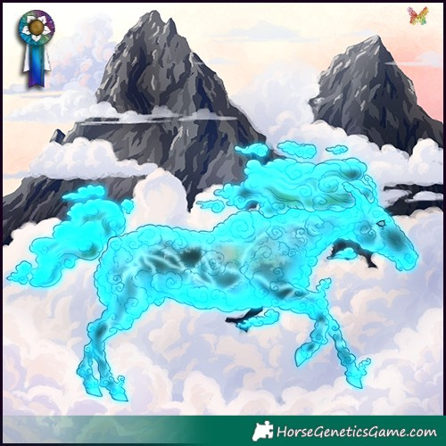 Horse Color:Void Thunderstruck Watercolor Brown Onyx Splash Tobiano 