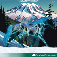 Horse Color:Void Thunderstruck Watercolor White Spotted Brown Onyx Splash Tobiano 