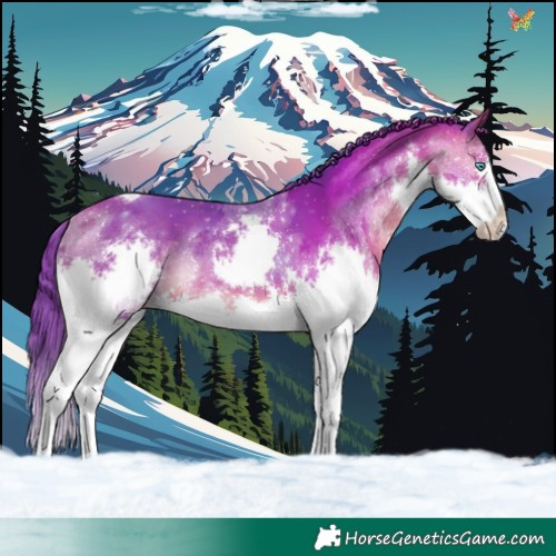 Horse Color:Watercolor Bay Splash Tobiano 