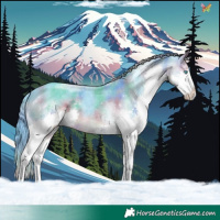 Horse Color:Nacre Watercolor Brown Splash Tobiano 