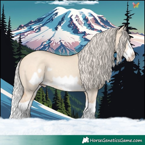 Horse Color:Silver Classic Champagne Dun Splash Frame 