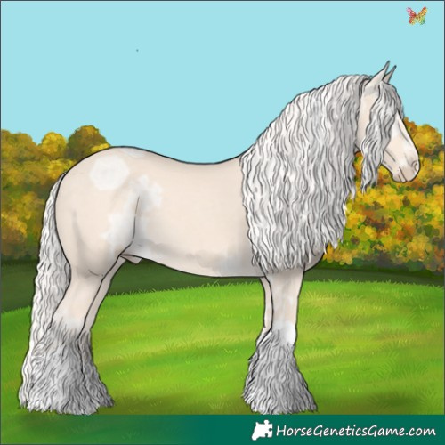 Horse Color:Cremello Ice Tobiano 