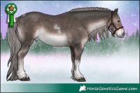 Horse Color:Platinum Liver Chestnut Tobiano Rabicano