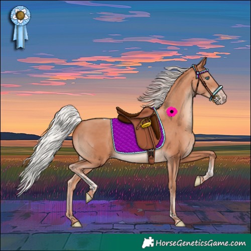 Horse Color:Silver Sable Champagne Tobiano 