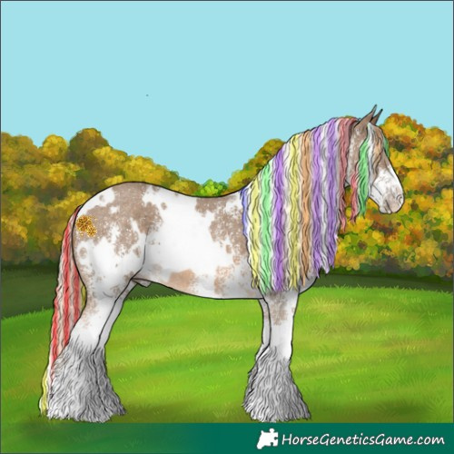 Horse Color:Painted White Spotted Chocolate Palomino Sabino 