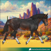 Horse Color:Bay Tobiano 