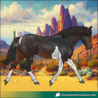 Horse Color:Brown Tobiano
