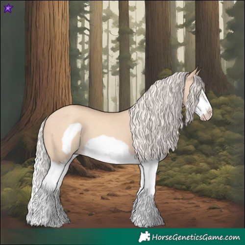 Horse Color:Silver Classic Champagne Dun Splash Frame 