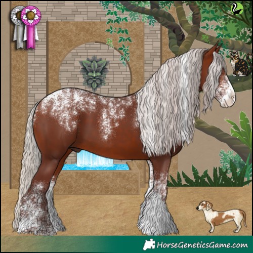 Horse Color:Powder White Chocolate Silver Bay 