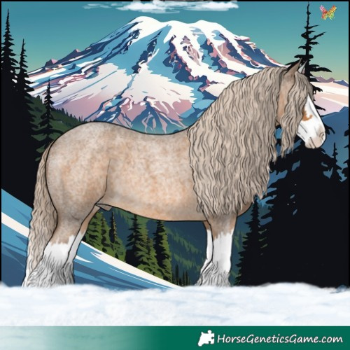 Horse Color:Chocolate Palomino Roan Splash 