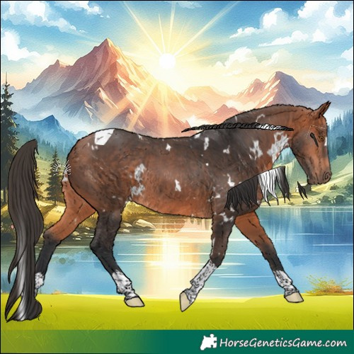 Horse Color:White Spotted Bay Tobiano Rabicano 