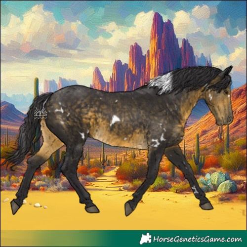 Horse Color:White Spotted Buckskin 