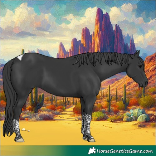 Horse Color:Black Tobiano 