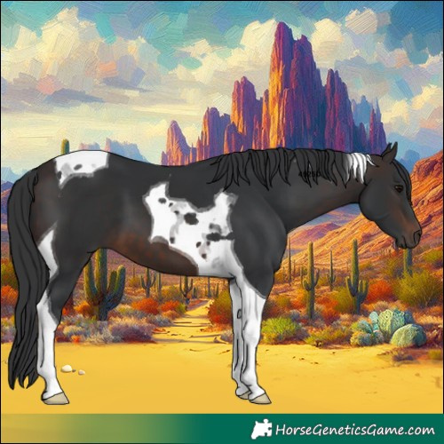 Horse Color:Brown Tobiano