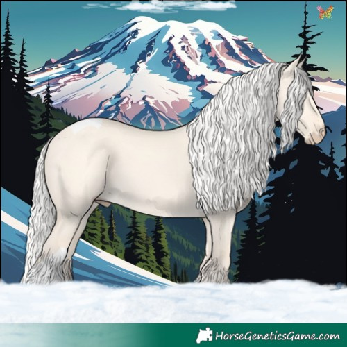 Horse Color:Silver Perlino Dun Tobiano 