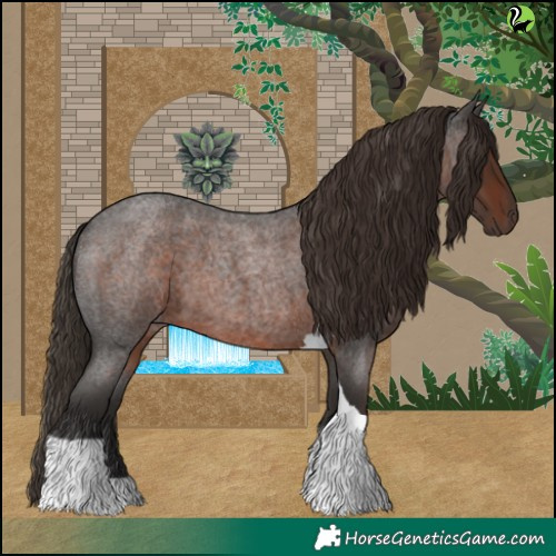Horse Color:Liver Red Roan Tobiano 