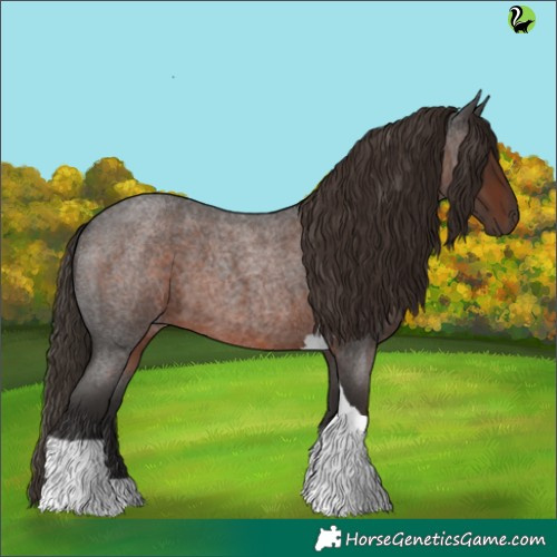 Horse Color:Liver Red Roan Tobiano 