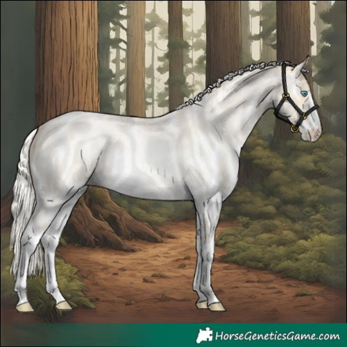Horse Color:Silver Smoky Grullo Roan Pearl Sabino 