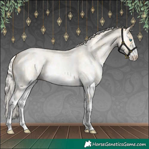 Horse Color:Silver Smoky Grullo Roan Pearl Sabino