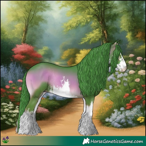 Horse Color:Watercolor White Spotted Blue Onyx Rabicano 