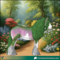 Horse Color:Watercolor White Spotted Blue Onyx Rabicano 