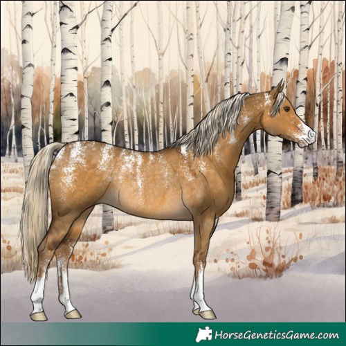 Horse Color:Powder White Chocolate Palomino Dun Rabicano