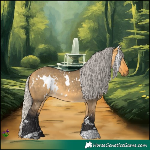 Horse Color:White Spotted Silver Buckskin Dun 