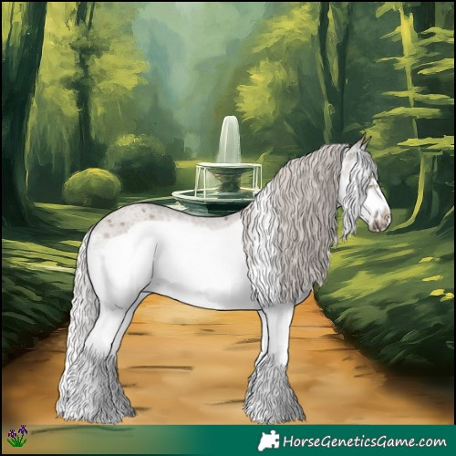 Horse Color:Silver Grullo Roan Sabino Splash Frame Rabicano 
