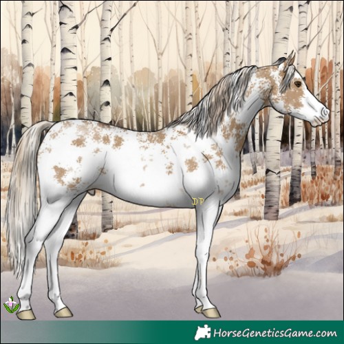 Horse Color:Chocolate Palomino Dun Sabino 