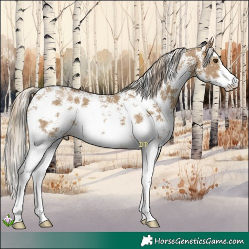 Horse Color:Chocolate Palomino Dun Sabino 
