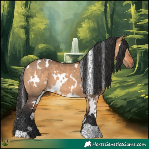 Horse Color:White Spotted Bay Dun