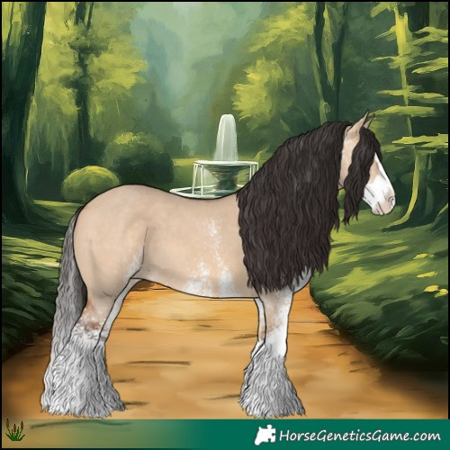 Horse Color:White Spotted Bay Dun Splash