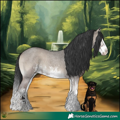 Horse Color:White Spotted Grullo Onyx Splash