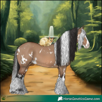 Horse Color:White Spotted Brown Dun Splash