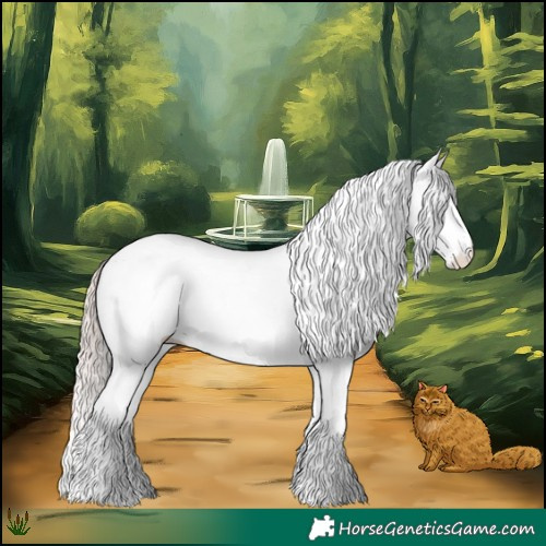 Horse Color:White Spotted Silver Grullo Splash Tobiano 