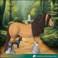 Horse Color:White Spotted Buckskin Dun Tobiano 