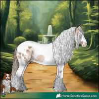 Horse Color:White Spotted Bay Dun Splash Tobiano Varnish Rabicano 